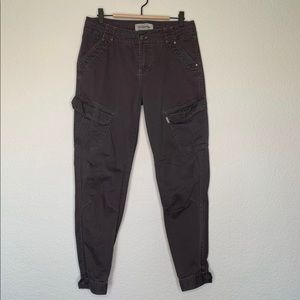 Avalanche Grey Cargo pants with snap ankles Sz 8